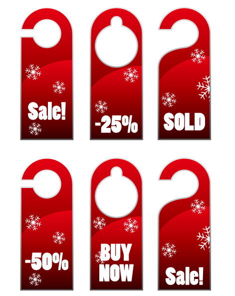 free vector Christmas sales discount tag vector